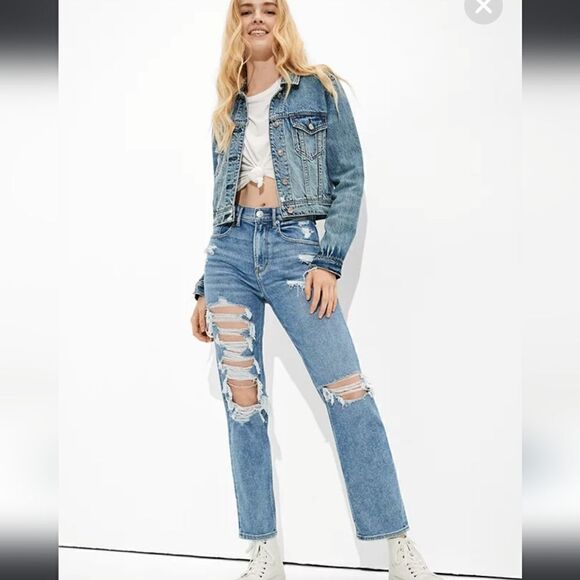 American eagle highest rise 90's boyfriend jeans - Picture 2 of 13